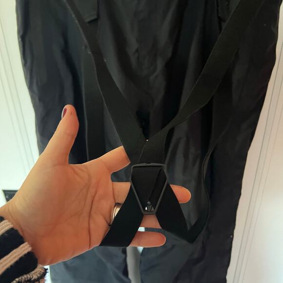 L.L. Bean Black Snow Pants Suspenders SZ L - Picture 5 of 7